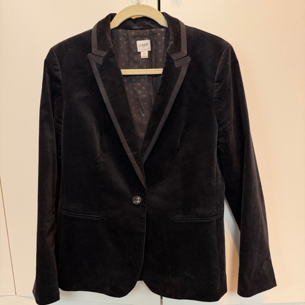 J. Crew Black Velvet Blazer